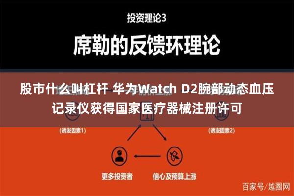 股市什么叫杠杆 华为Watch D2腕部动态血压记录仪获得国家医疗器械注册许可