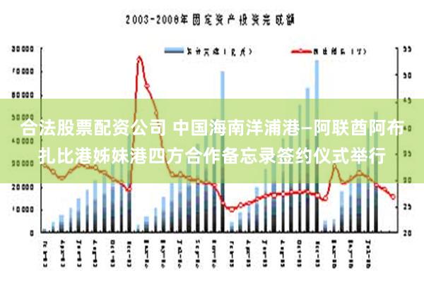 合法股票配资公司 中国海南洋浦港—阿联酋阿布扎比港姊妹港四方合作备忘录签约仪式举行