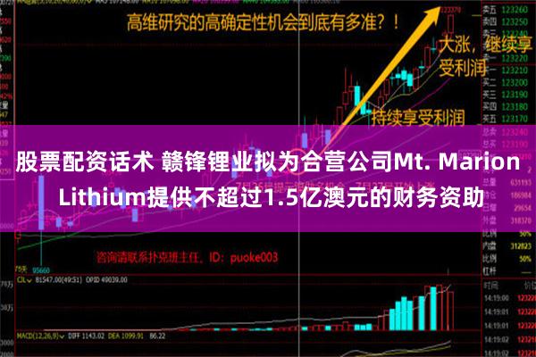 股票配资话术 赣锋锂业拟为合营公司Mt. Marion Lithium提供不超过1.5亿澳元的财务资助